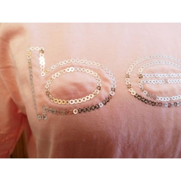 Bebe Sport Orchid Sequin Boxy SS Tee-NWT- Medium - Picture 2 of 6